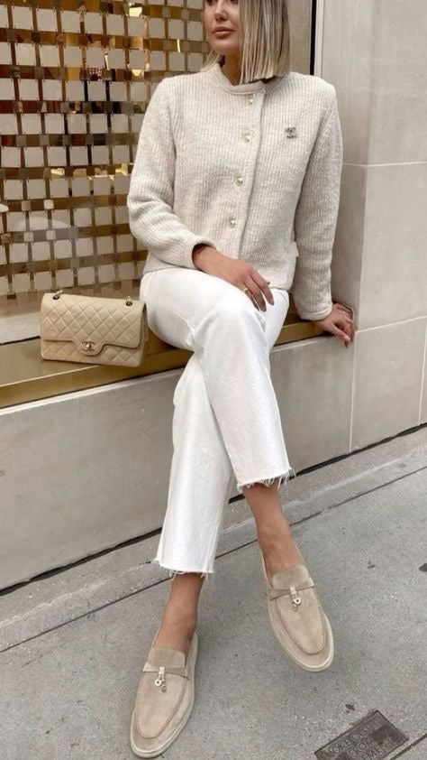 CHARM MONOGRAM BŐR LOAFER